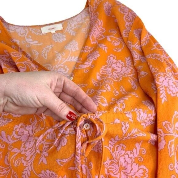 NWOT Xirena Orange Mykah Floral Maxi Dress - Picture 5 of 8